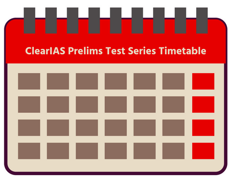 Check ClearIAS Prelims Test Series Timetable