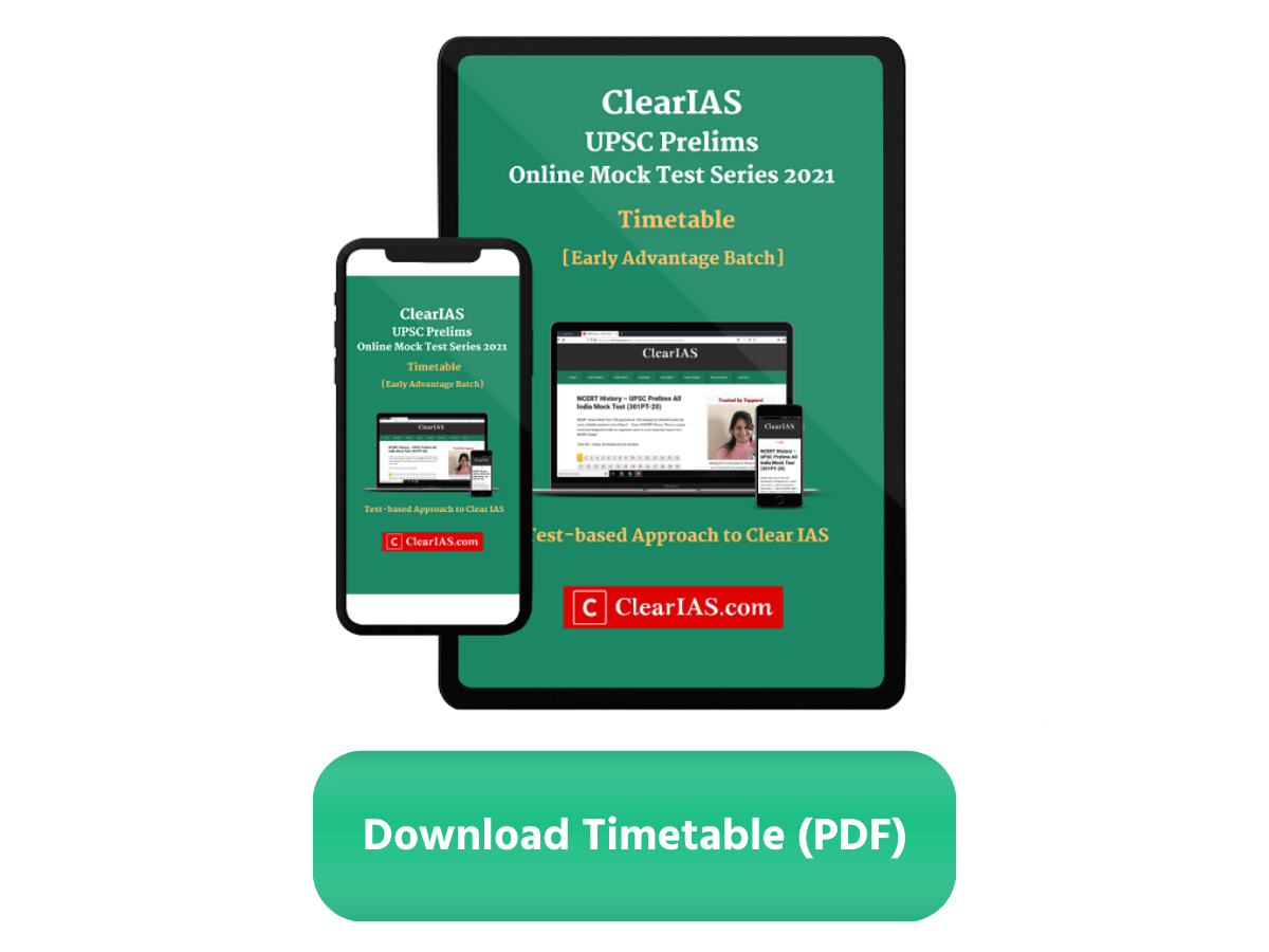 Download ClearIAS Prelims Test Series 2021 Timetable as PDF (EAB)