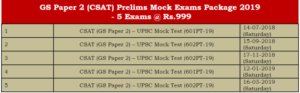 GS Paper 2 (CSAT) Prelims Mock Test Package - Boost your CSAT marks!