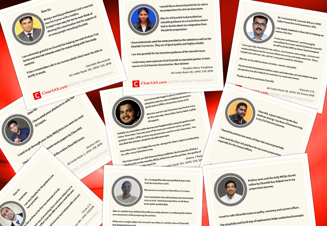 ClearIAS UPSC Toppers Testimonials